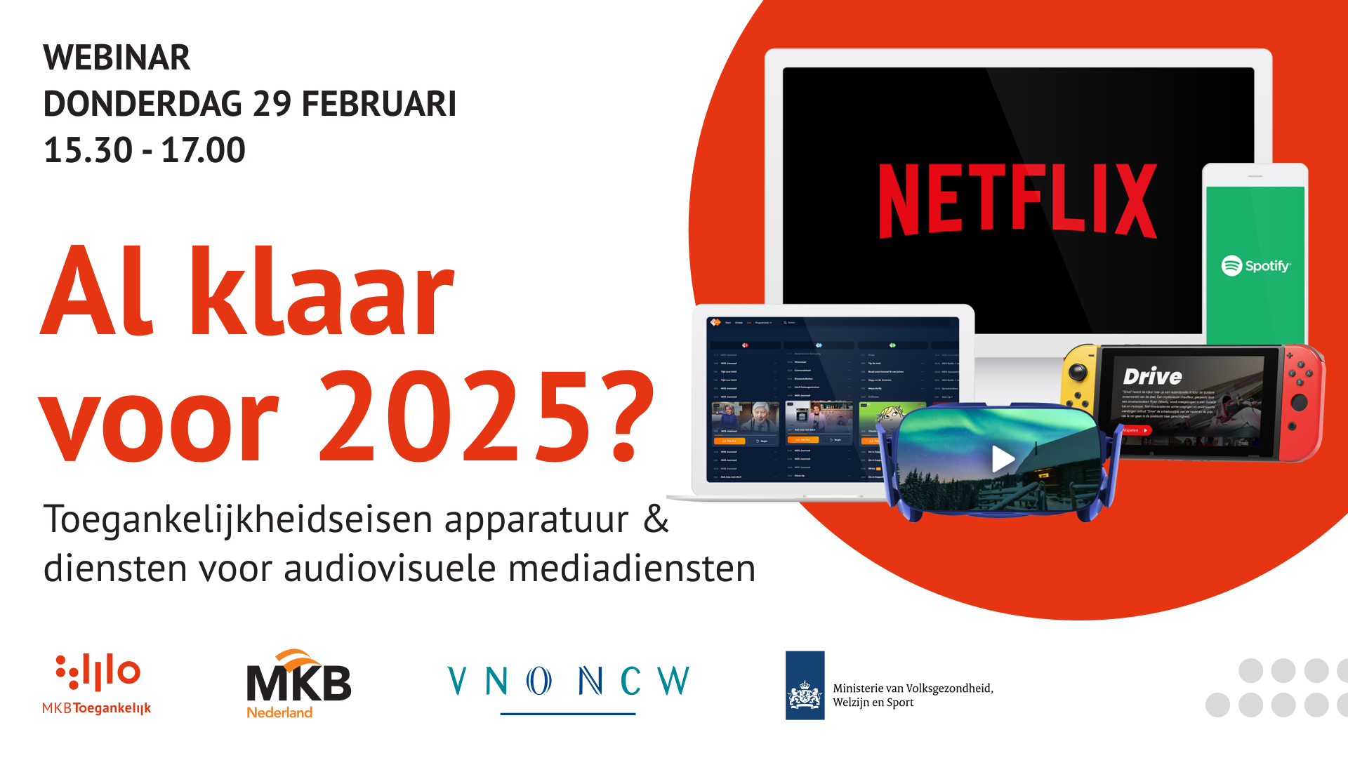 Weergave van een laptop met een tv scherm met daarvoor een VR bril een laptop en speelcomputer